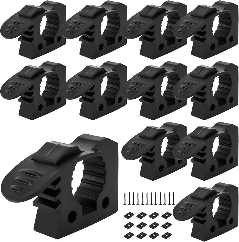 KRYONIX Rubber Clamp (12 Pack) Adjustable Non-Slip Quick Release Mount, Fits 1.38"-1.57" Handles, Heavy-Duty Tool Holder for Garage, Truck, RV, Boat, or Workshop - Image 1